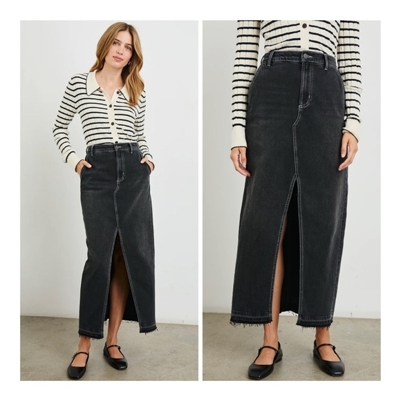 Rails Black Manhattan Eclipse Denim Maxi Skirt NWT ($218) - Picture 1 of 10